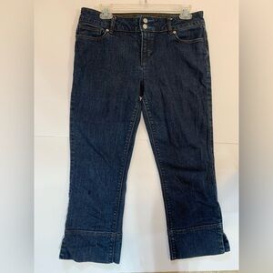 Simply Vera Wang Straight Women Jean Capri Crop Low Rise Mid Wash Size 10